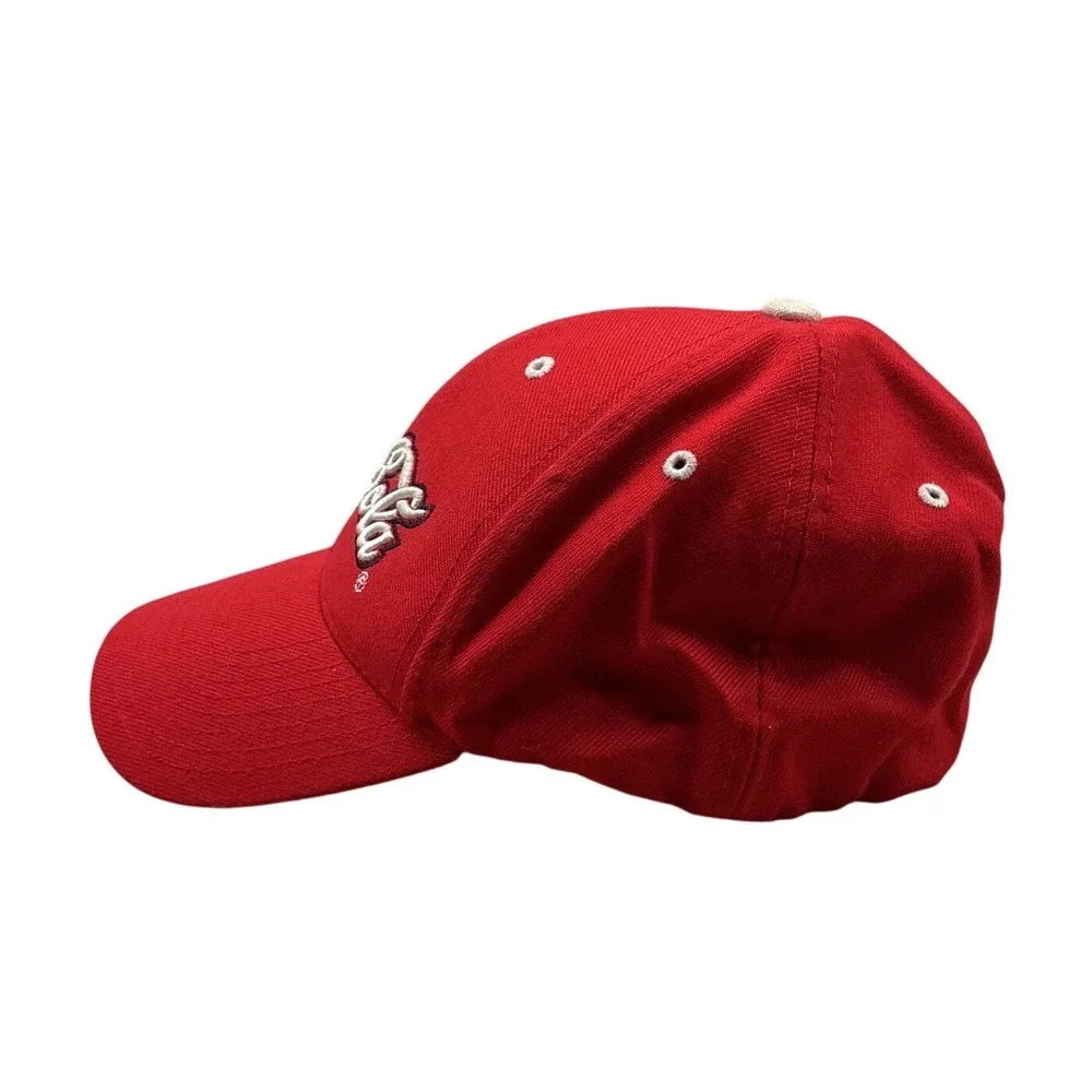 Coca-Cola Atlanta‎ Red Baseball Cap Hat Embroidered Logo Wool Blend Size S